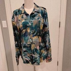 Abstract Print Women's Blouse